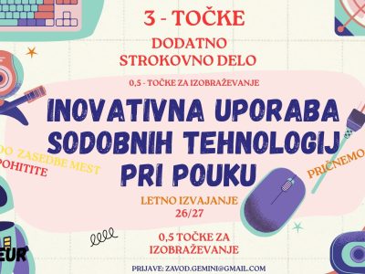 Inovativna uporaba sodobnih tehnologij pri pouku