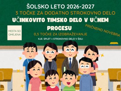 Učinkovito timsko delo v učnem procesu – OD NAČRTOVANJA DO IZVEDBE