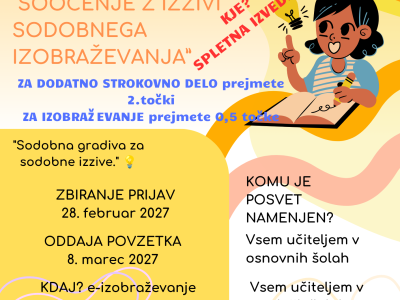 Kopija izdelka Orange Yellow Colorful Education Flyer (4) POSVET PEDAGOGOV: “Soočenje z izzivi sodobnega izobraževanja”